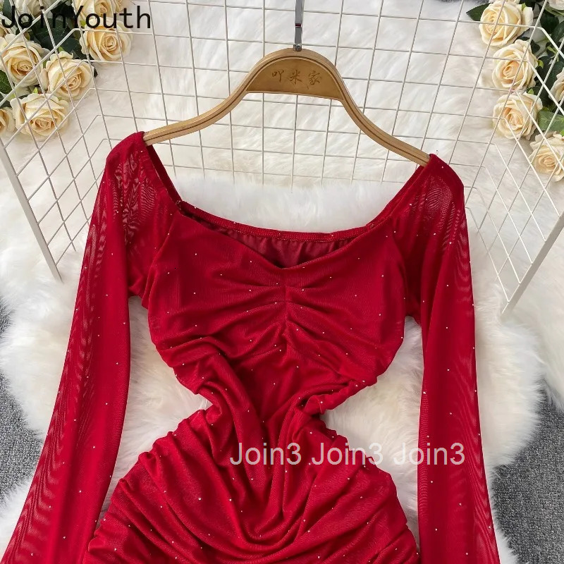 2025 Vestidos De Mujer Flare Sleeve Square Collar Dress Women Tunic Folds Temperament Robe Femme Ruffles Summer Maxi Dresses