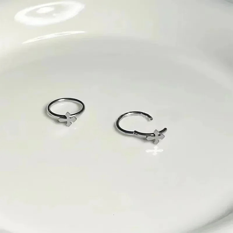 8/10/12mm Stainless Steel Lip Ring Hinged Star Bites Piercing Nose Rings Earrings Heart Vertical Labret Piercing Body Jewelry 250617