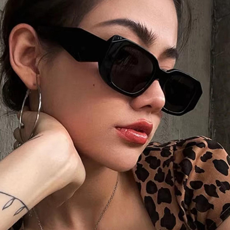Men Women Retro Cat Eye Uv400 Glasses Women Fashion Luxury Hexagon Sunglasses