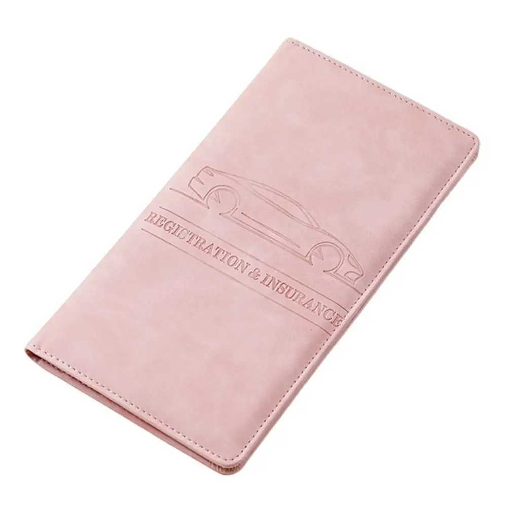 High Quality Multifunctional Certificate Package Card PU Solid Color Card Holder Car Document Holder Women Z250621