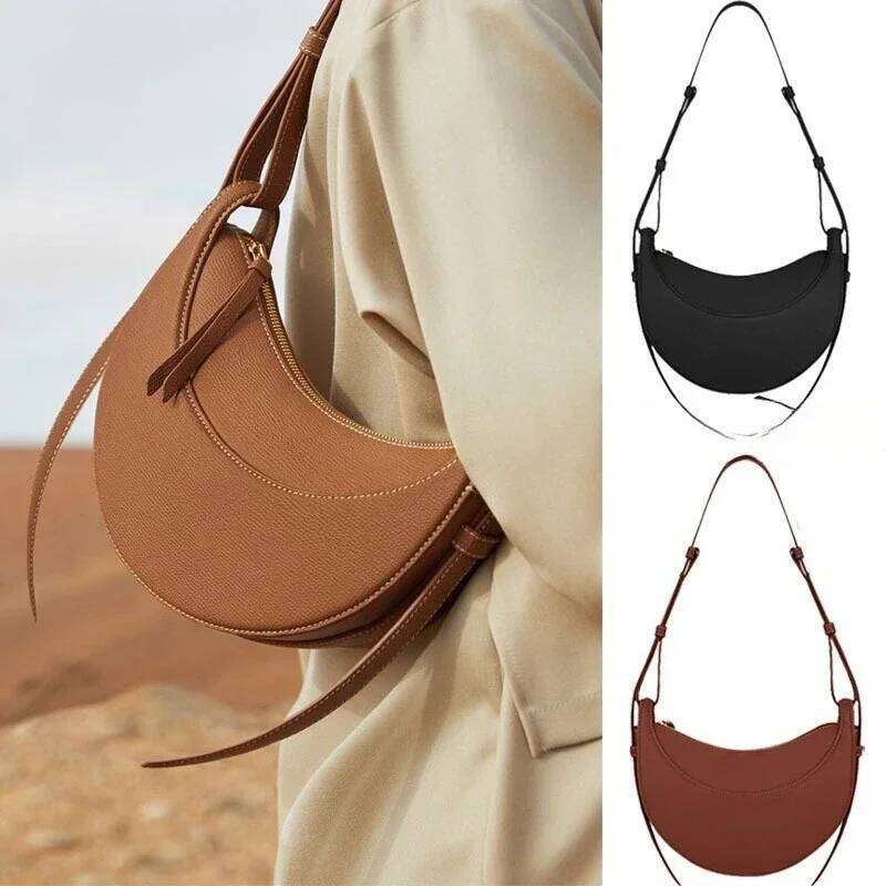 French niche design single shoulder crossbody crescent bag