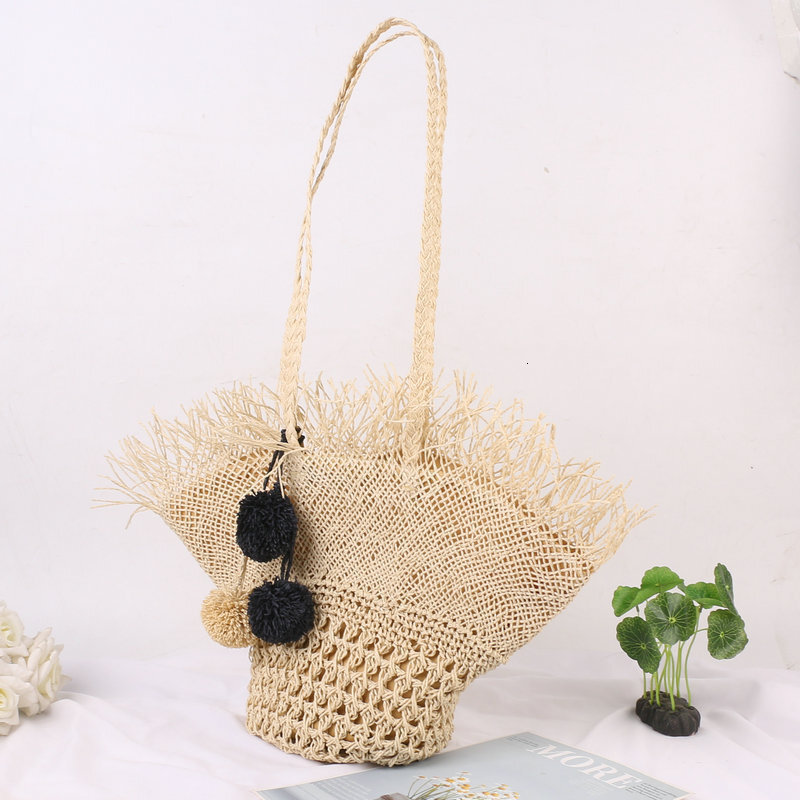 Free Shipping New Straw Beach Bag Handbag Summer Fairy Stylish Woven Bag Luxury Designer Korean Version Versatile Vacation Shoulder Crossbody Bag