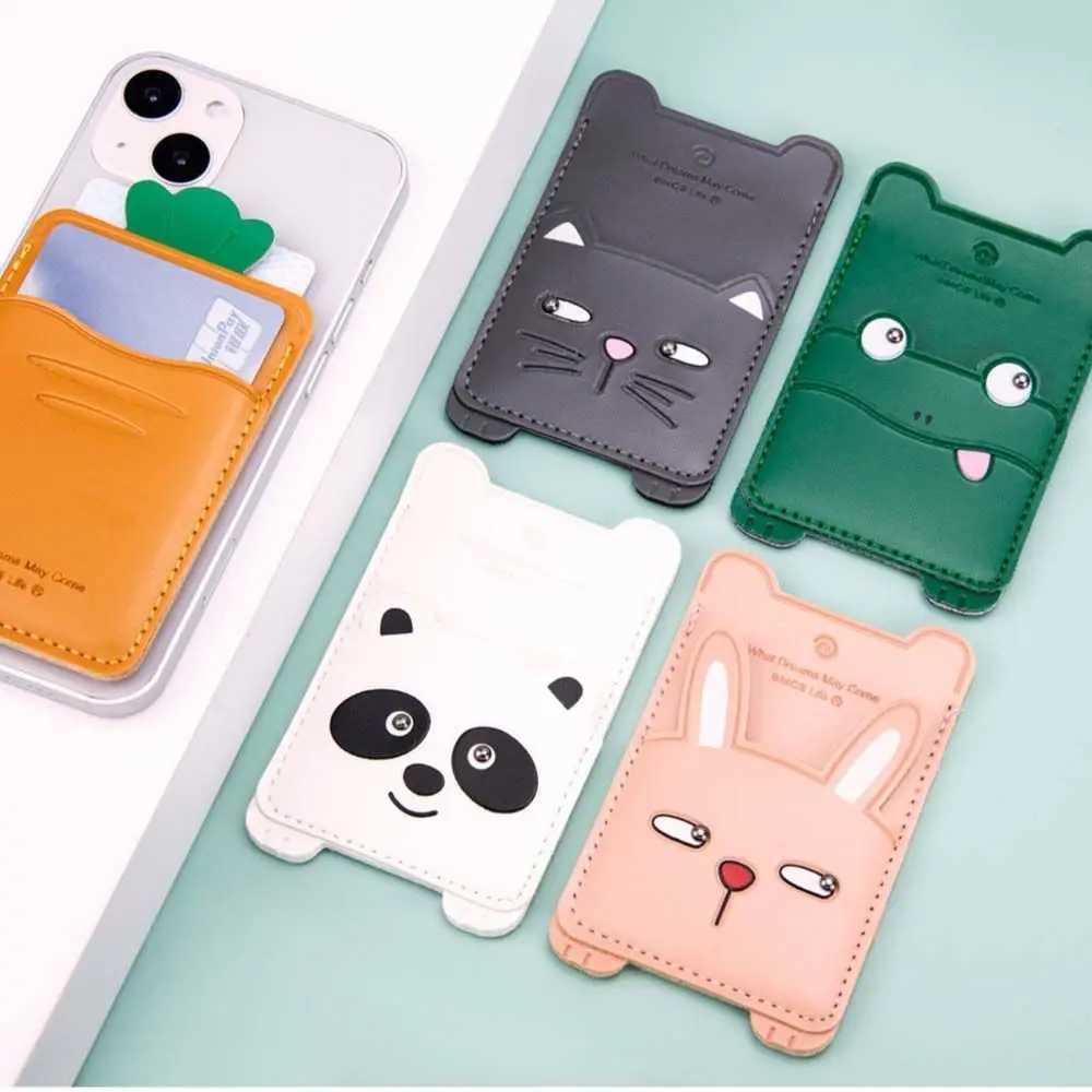 Holder Cartoon Card Sleeve Adhesive Sticker Storage Wallet Phone Card Holder Mobile Wallet Phone Back Pocket Z250621