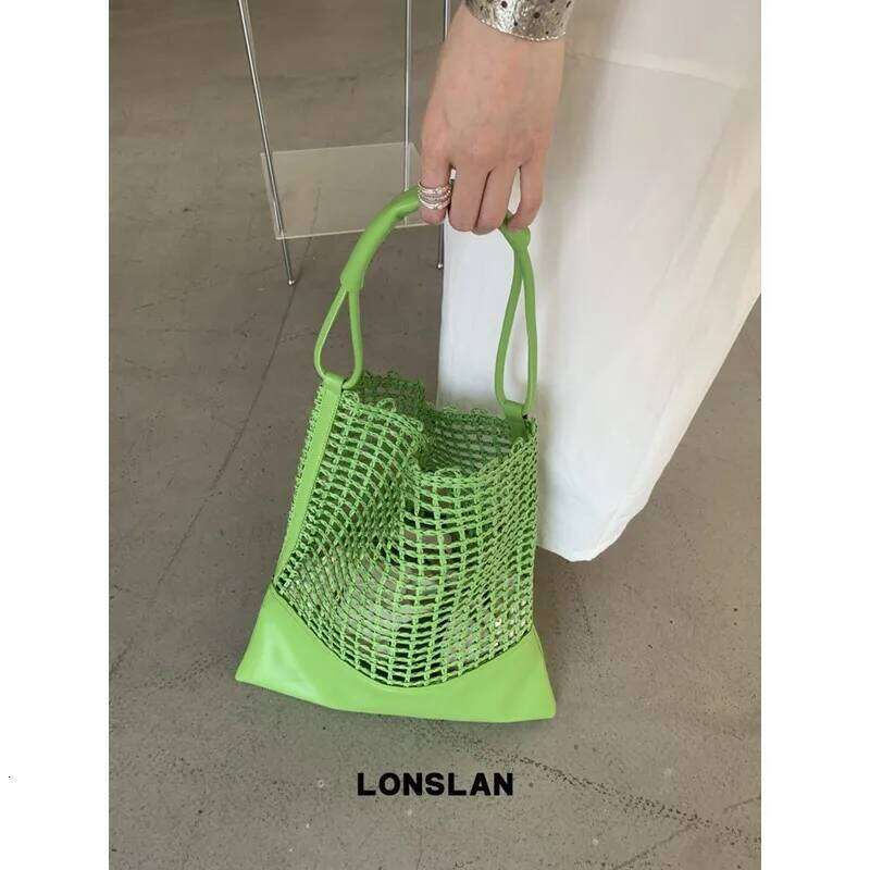 Designer Bag Fashion Hollow Out Straw Women Shoulder Bags Designer Weave Lady Handbag Casual Handmade Summer Beach Large Tote Bag