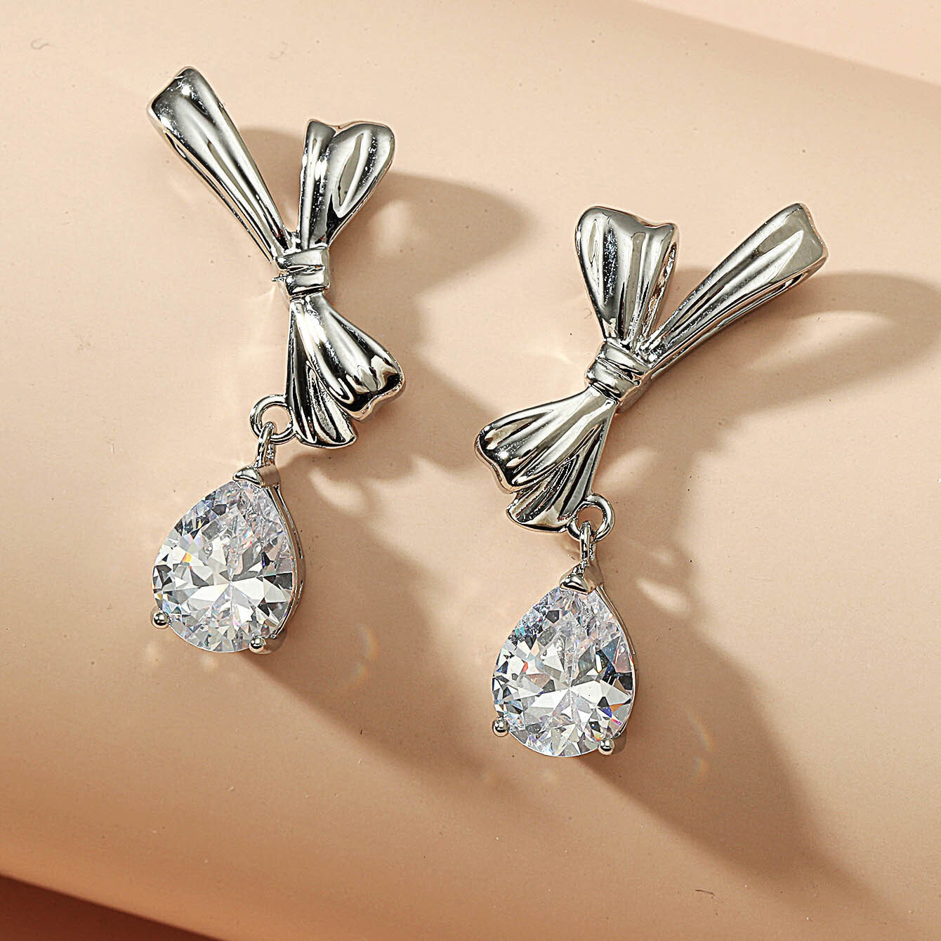Bowknot Earrings For Women Summer Elegant Socialite High-End Co Sexy Style Studs