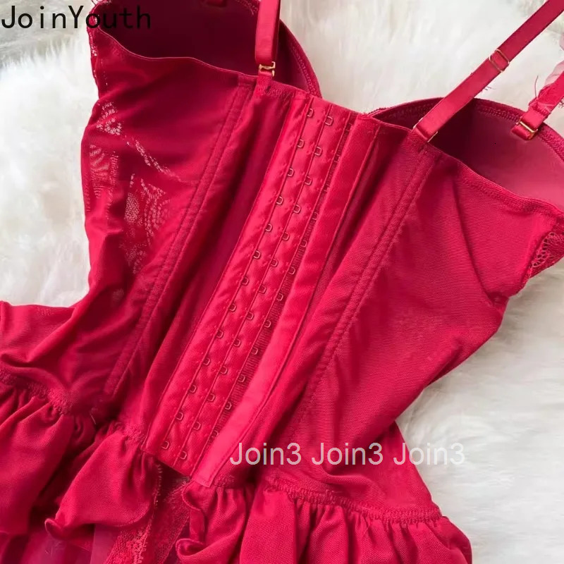 Summer Sexy Dress Suit 2 Piece Sets Korean Womens Clothing Tunci Ruffles Slim Waist Dresses Sexy Shorts Outfits Roupas Femme