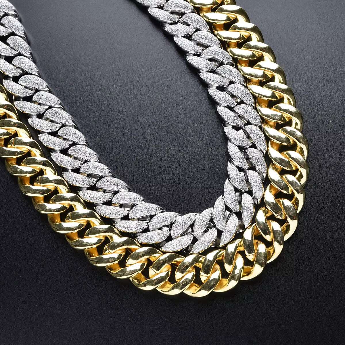18mm Hot Selling Cuban Chain AAA+CZ Cuban Link Chain Micro Insert Cuban Link Necklace Men Hip Hop Jewelry