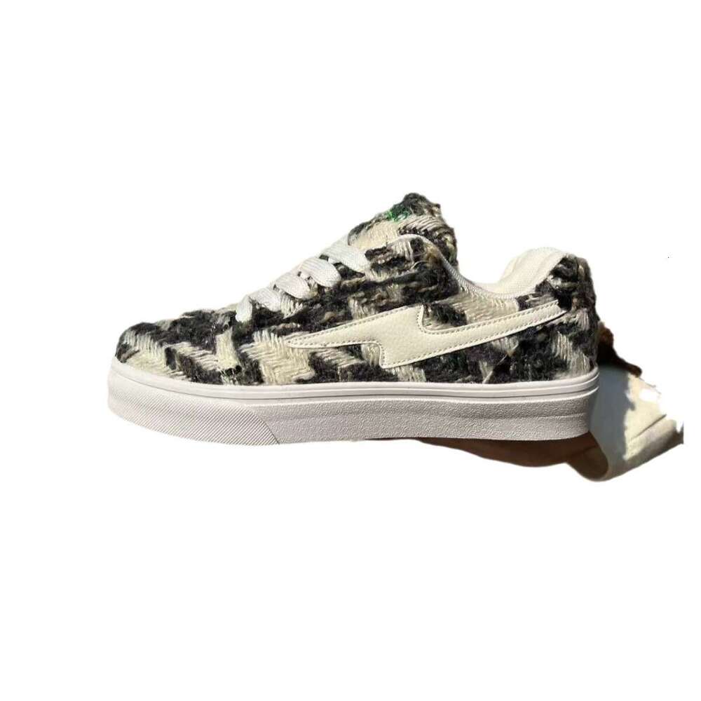2024 Northern Wolf Country INS Style Niche Lightning Design Bread Shoes Men Ulzzang Trendy Student
