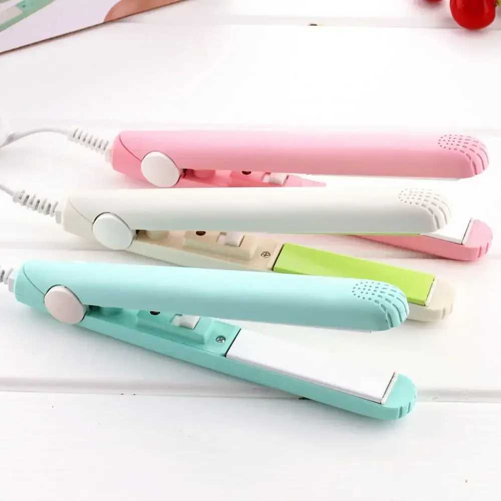 Mini 2 in 1 Hair Straightener Flat Iron Tourmaline Ceramic Splint Straightening Curling Tool Portable Curling Iron Small HairXJ250621