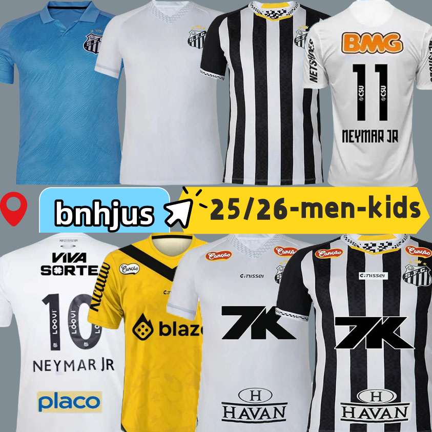 24 25 26 NEYMAR JR Santos FC Soccer Jerseys 2025 2026 Retro 2012 13 BARREAL GUILHERME SOARES THACIANO LEO GODOY VERON PITUCA Football Shirts Men Uniform kids kits sets