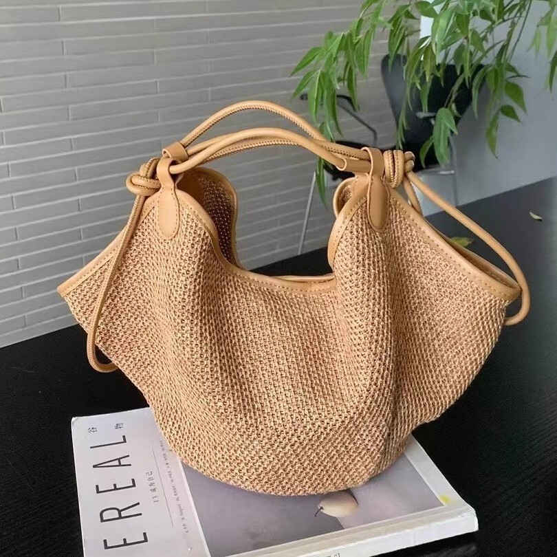 Women's New Woven Bag Free Shipping Fashionable Luxury Large Capacity Tote Bag Vacation Designer Shoulder Crossbody Bag Casual Bag Handbag