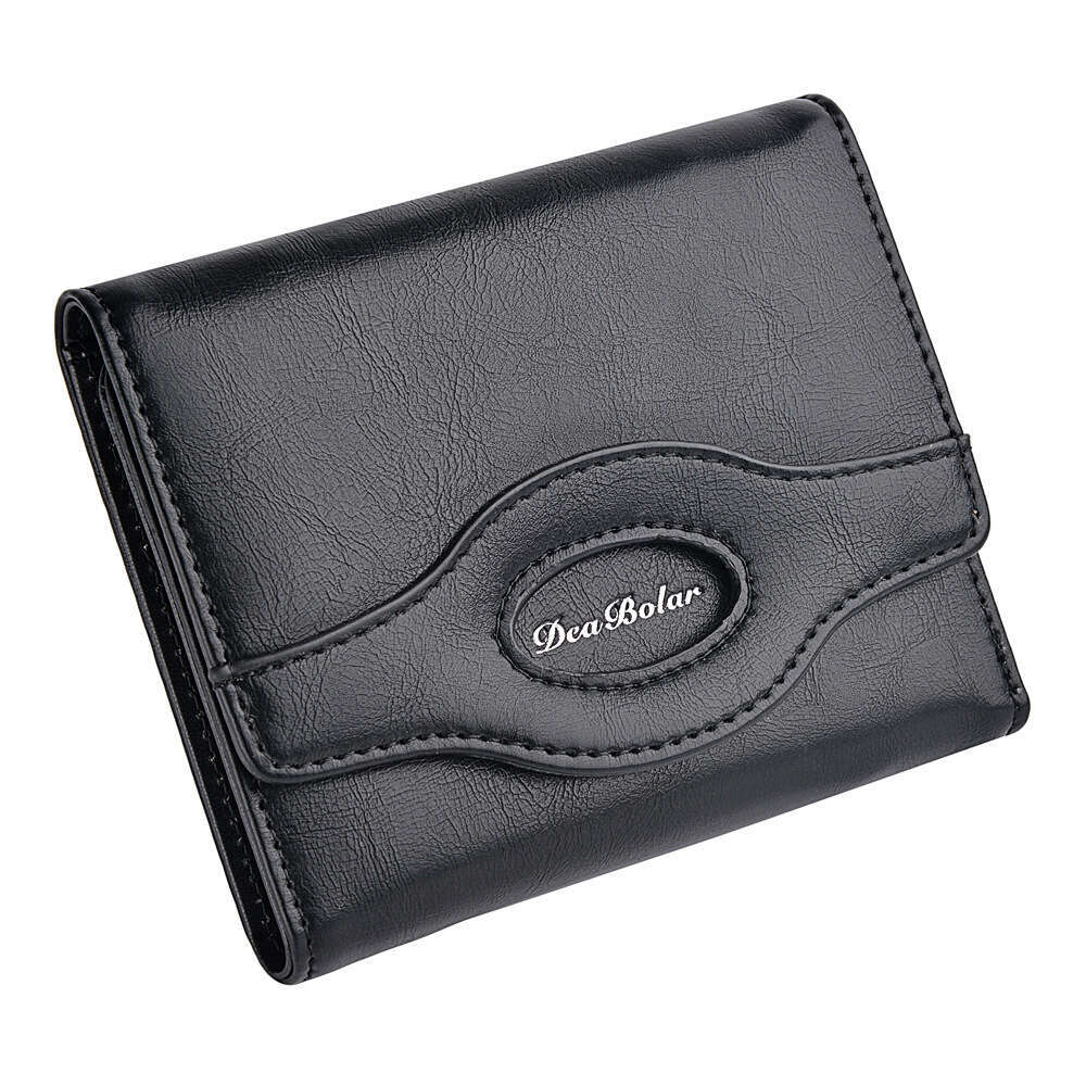 Hot Selling Short Men's Buckle Multi-Card Slot Casual Coin Purse Leather Wallet