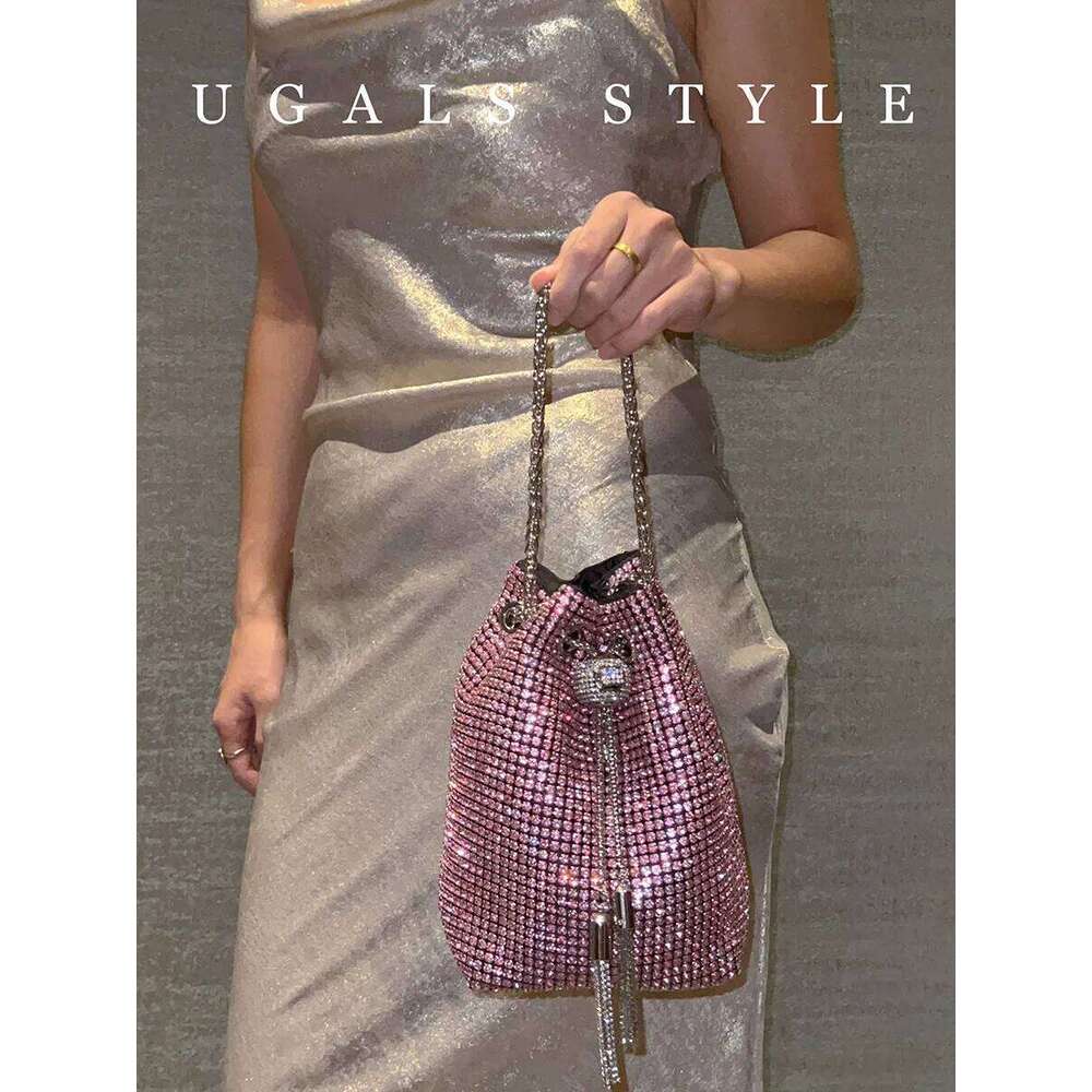 Designer Bag Dia Bucket Bags Rhinestone Bag Fashion Dinner Women Single Shoulder Designer Handbag