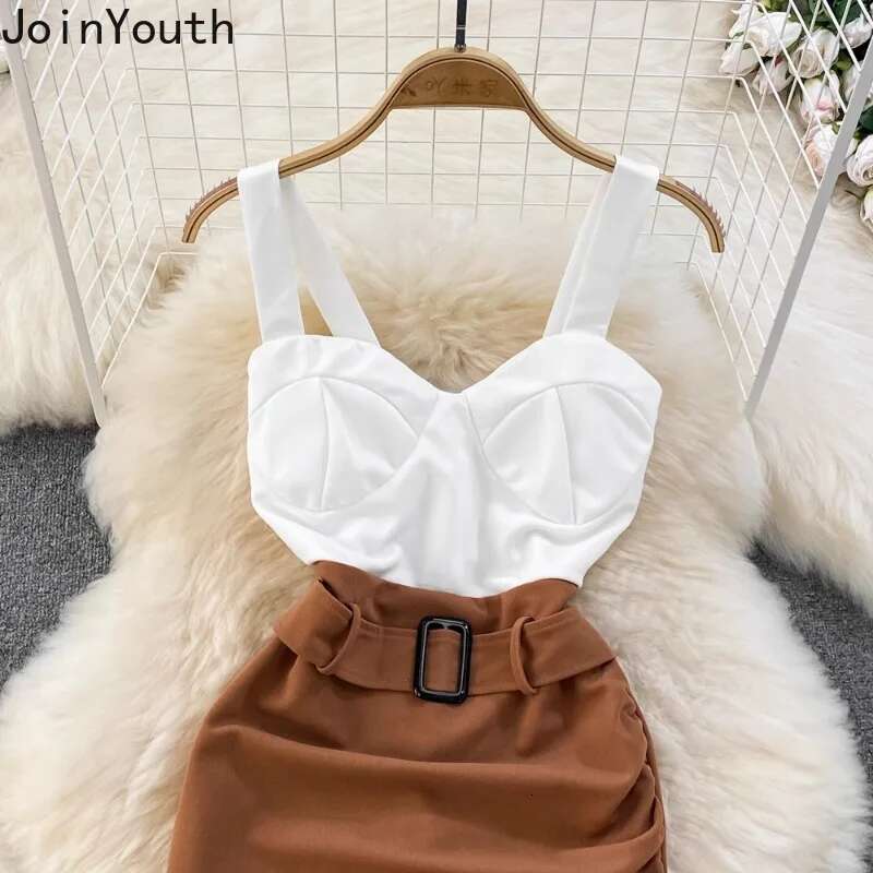 Chic Sexy Dress Women Strapless Suspender Irregular Summer Robe Femme 2025 Vestidos De Mujer Contrast Color Bodycon Mini Dresses