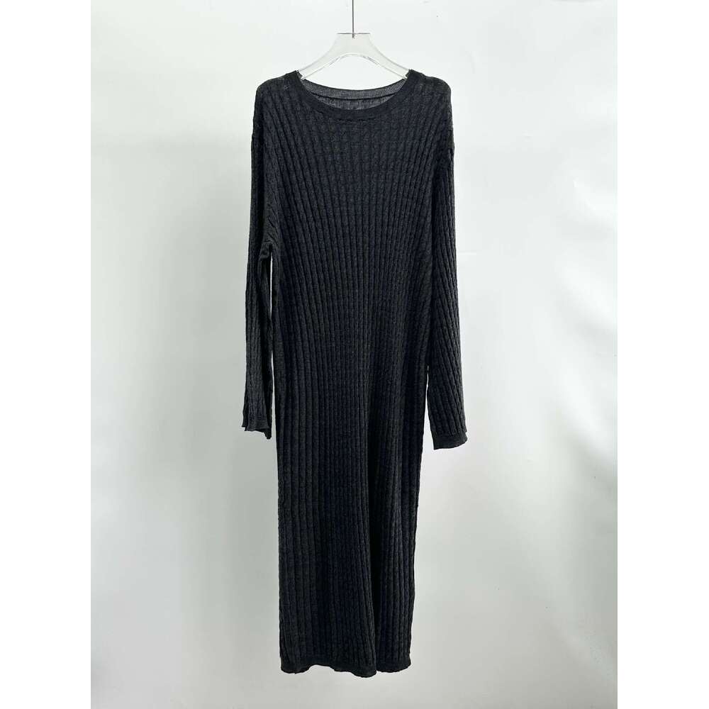White Skirt Maxi Skirt Nordic Series Minimalist Lazy Loose Cable Knit Long Wool Dress Long Skirt