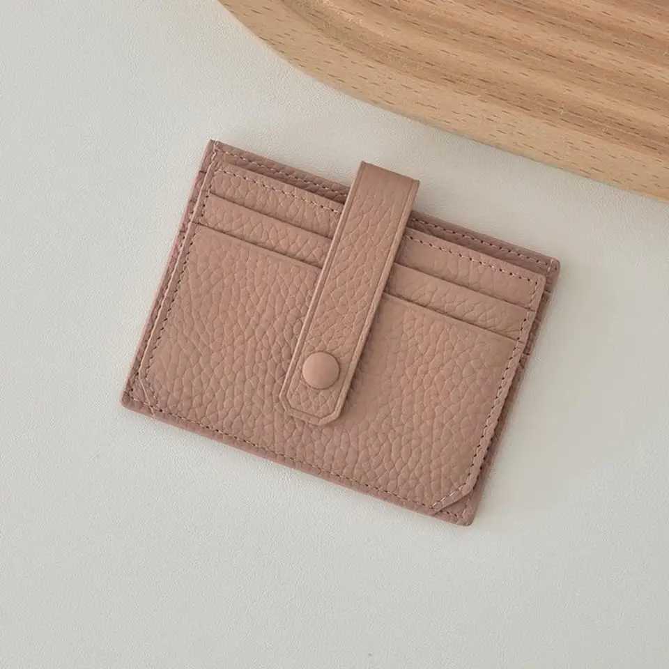Ultra-Thin Card Bag Leather Holder Women Men Slim Wallet Small Coin Purse Bank ID Card Case Package Pouch Card Cover Z250621