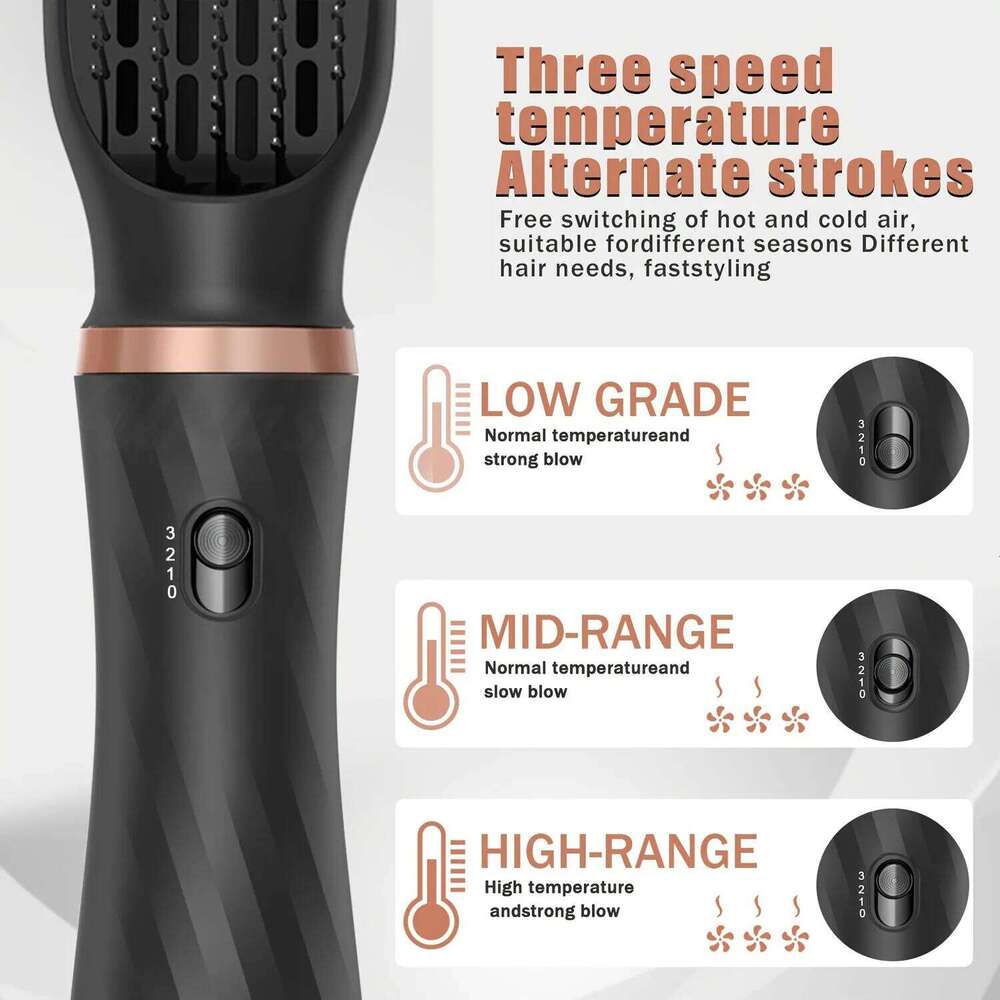 5 In 1 Detachable Blow Dryer Ionic Hot Styling Comb Ceramic Hair Straightener Thermal Brush Air Curler Wand