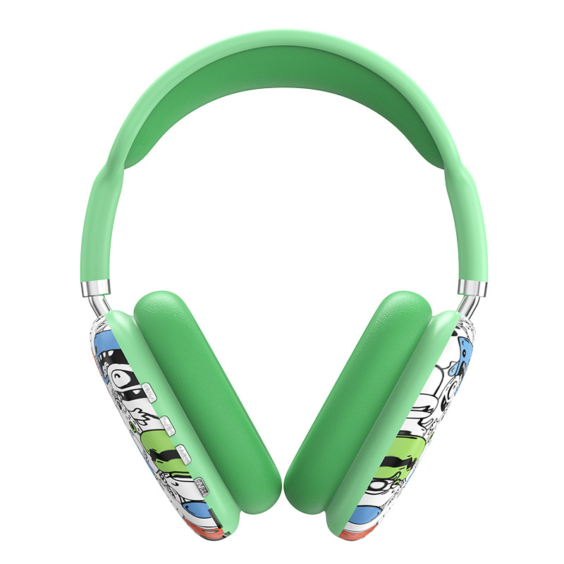 Guochao P9 graffiti creative headset cross-border wireless bluetooth private model headset