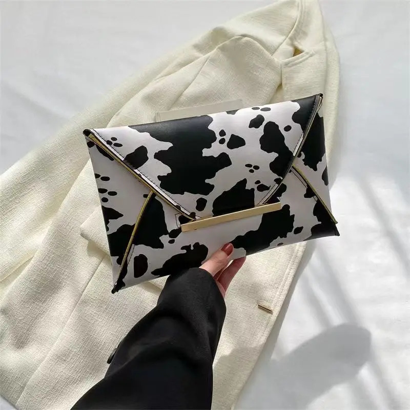 Fashion Women Leopard Zebra Cow Print Clutch Soft PU Leather Purses Female Large Capacity Envelope Bags Ladies Evening Party Bag 250617