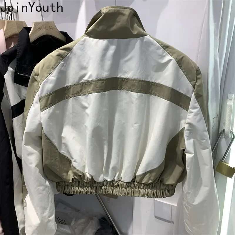 Jackets for Women Stand Neck Long Sleeve Outwear Crop Tops 2025 Ropa Mujer Streetwear Fashion Casual Korean Clothing Y2k Coat