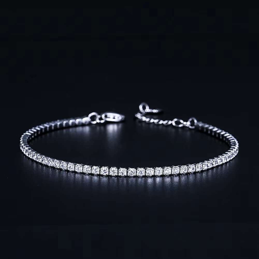925 Sterling Silver Charm Ankle Bracelets Anklet Tennis Ankles Chain Valentines Day Gifts Rhodium Plated Jewelry for Women
