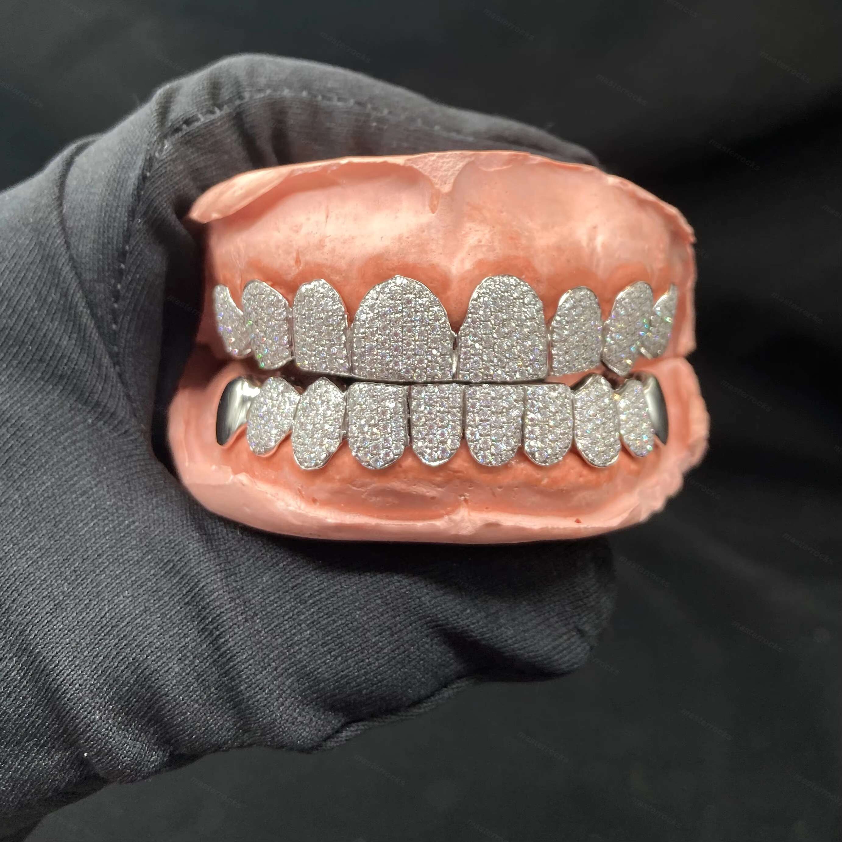 VVS Moissanite Lab Grown Diamond Custom S925 Silver 10K 14K 18K Solid Gold Grillz Teeth Iced Out Grillz for Men