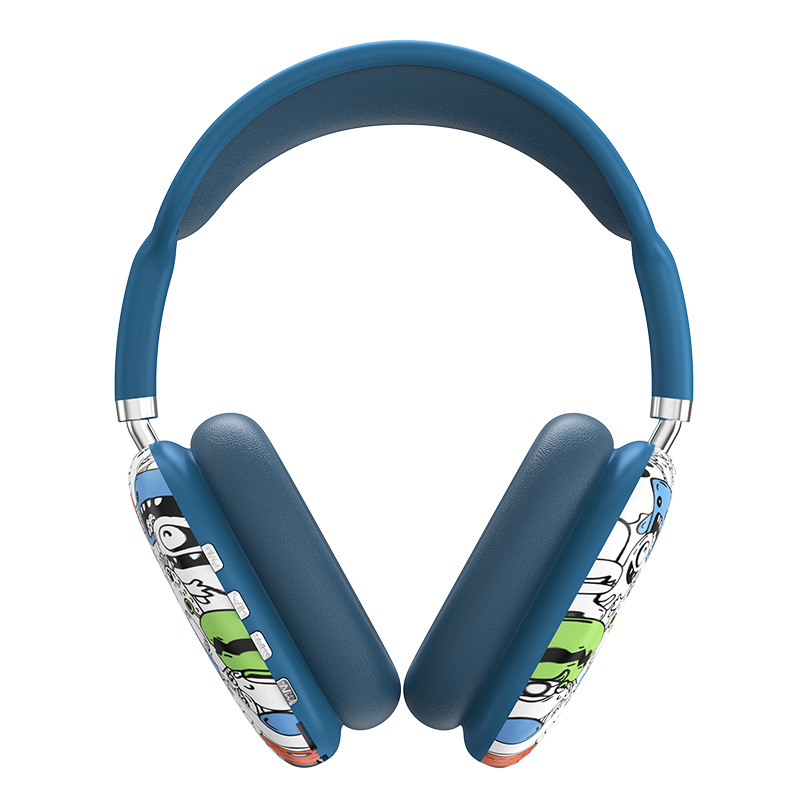 Guochao P9 graffiti creative headset cross-border wireless bluetooth private model headset