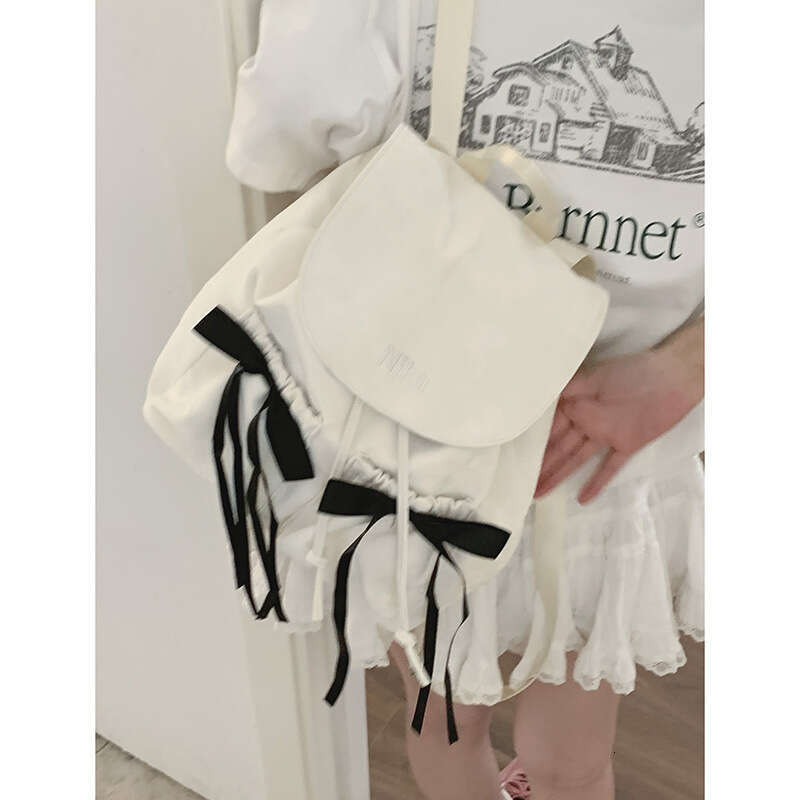 designer bag Casual Nylon Canvas Bowknot Women's 2024 New Niche Backpack Simple Travel Bag
