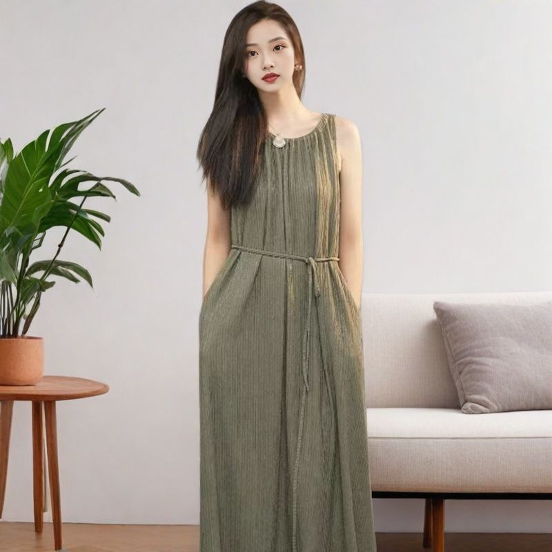 LL155 Minimalist temperament suspender skirt with various styles, fashionable and slim dress, new summer style, drape long skirt, sleeveless