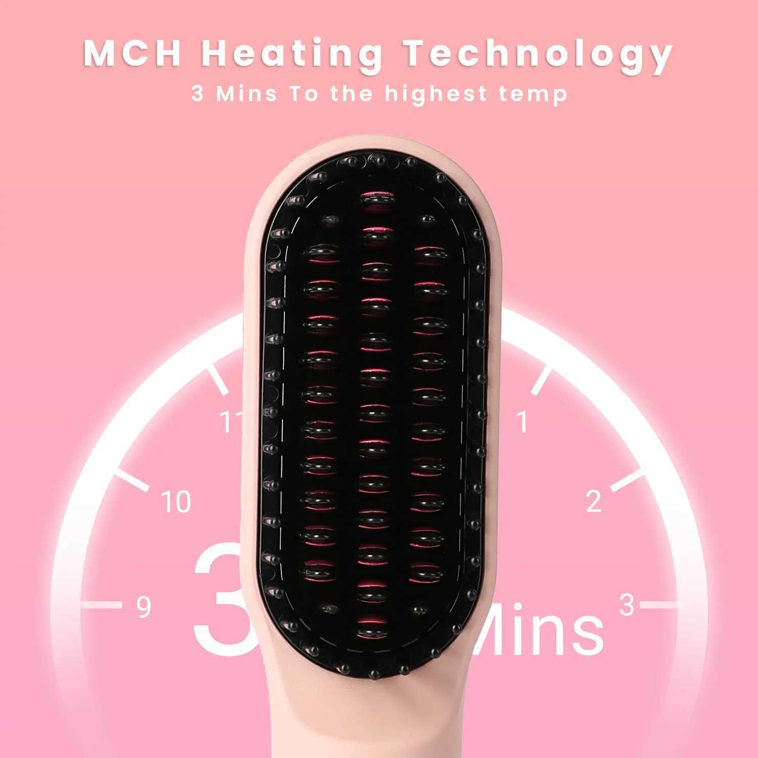 KIPOZI Hair Dryer Brush Negative lon 3 In 1 Hot Air Dryer Styler and Volumizer Pro Hair Straightener Curler Blow Dryer BrushXJ250621