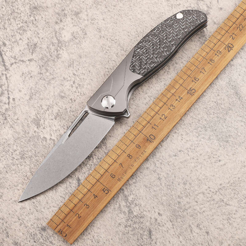 2025 Titanium Alloy + Carbon Fiber Handle Folding Camping Outdoor Fruit Survival Fishing Hunting knife EDC Tool Knife