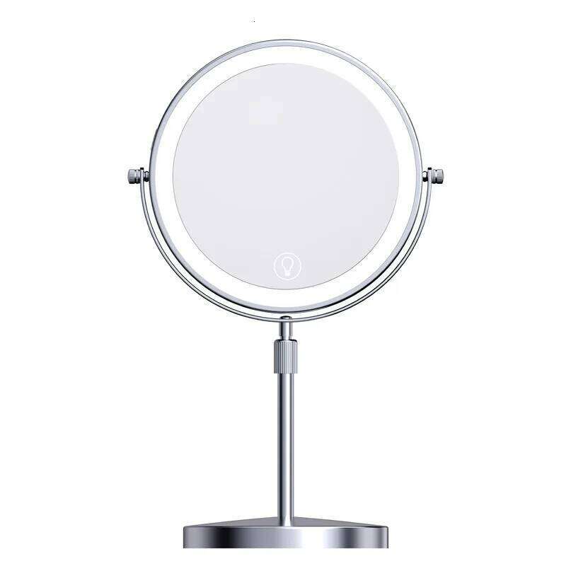 LED Adjustable Makeup With Daylight, Foldable Desktop Vanity Mirror For Dressing & Cosmetics