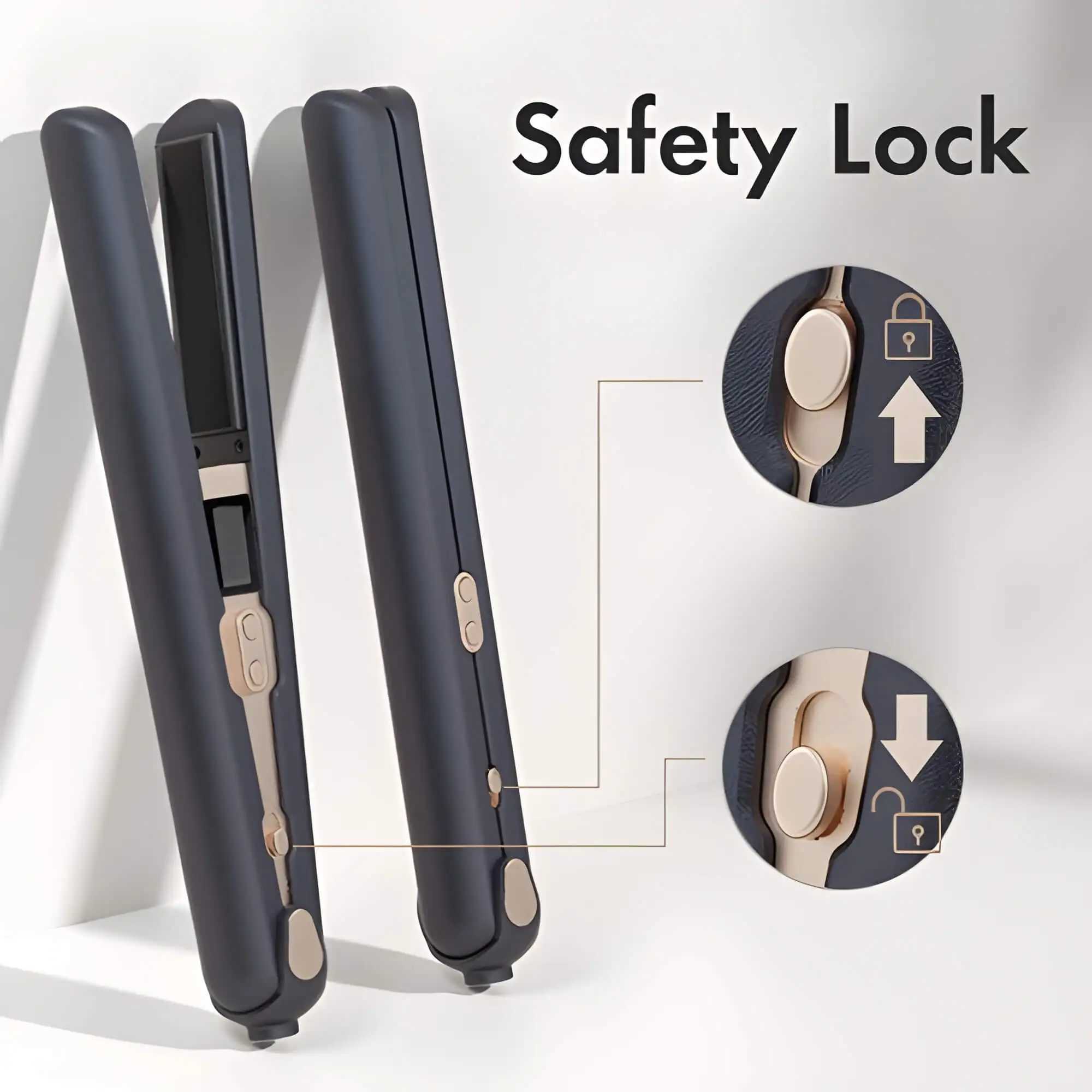 2 in 1 Portable Type-C Hair Straightener Curler Wireless and Rechargeable Perfect for Travel Dorms Unique Gift IdeaXJ250621