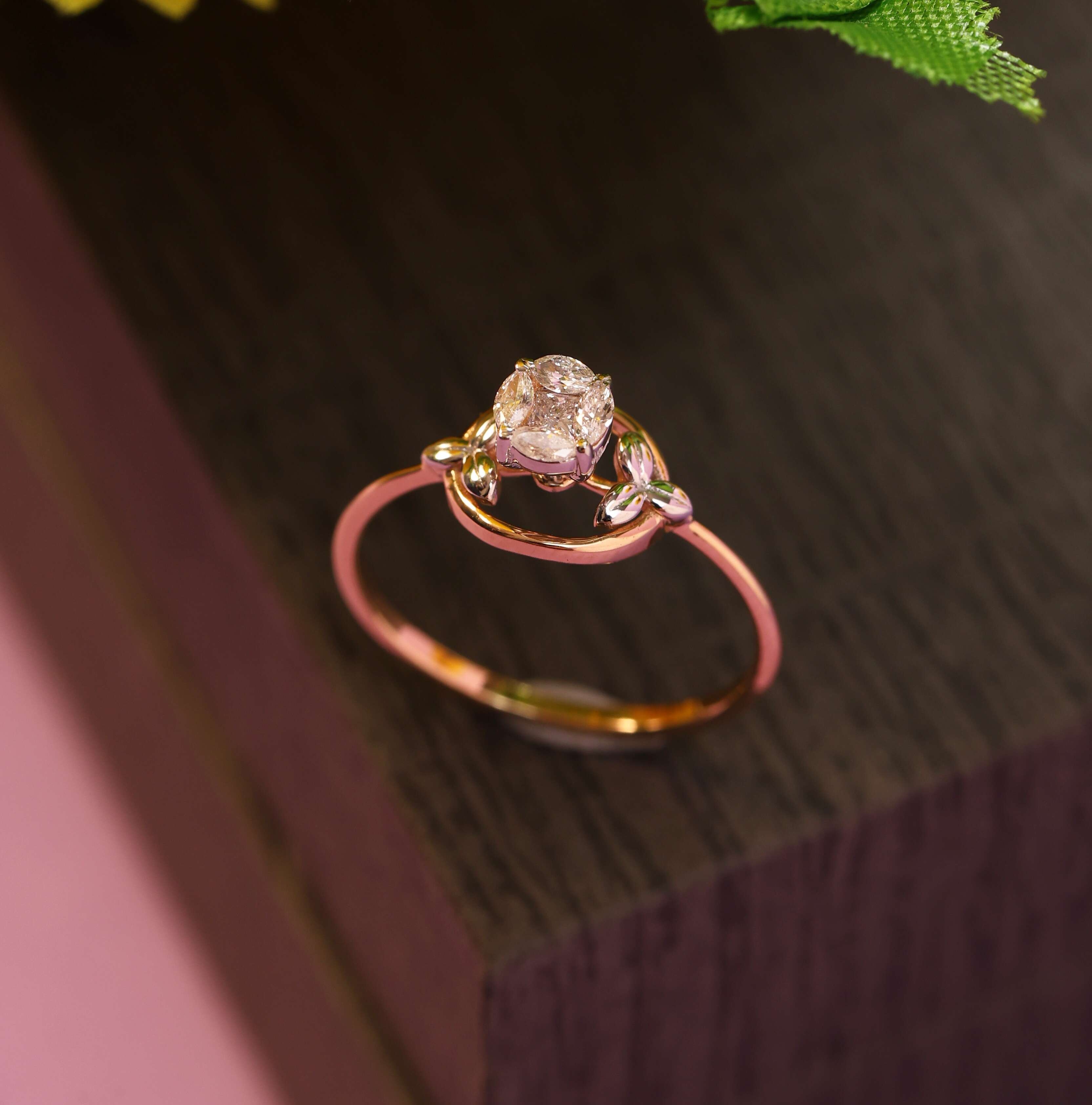 Best Quality Cheap Selling Price Best High 14K Rose Gold Plated Diamond Engagement Ring Elegant Design Anniversary