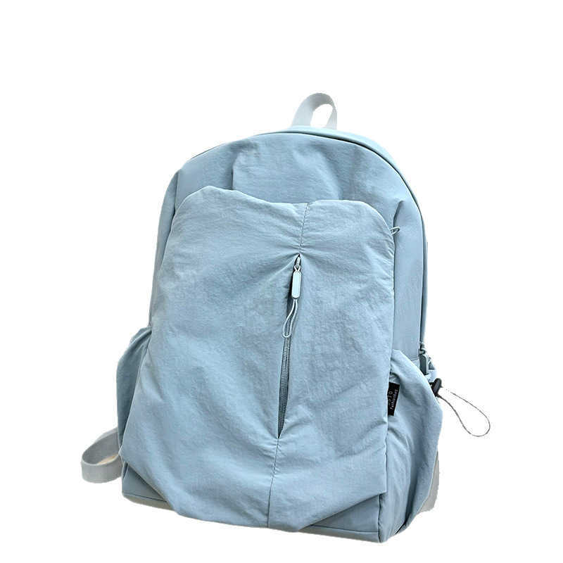 Backpack Simple For Female College Students Baistu Solid Color Lightweight Casual Fashion Travel Laptop Backpack