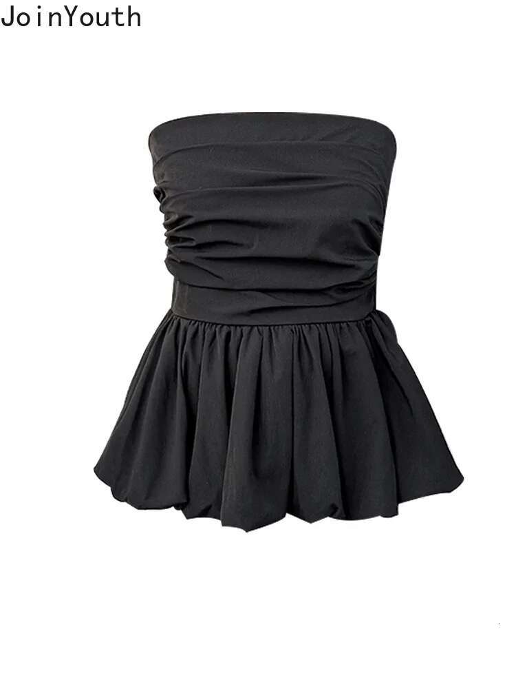 Y2k Top Sweet Tanks Women Clothing Backless Folds Vest 2025 Ropa Mujer Ruffles Fashion Tunic Camis Korean Summer Sexy Crop Tops