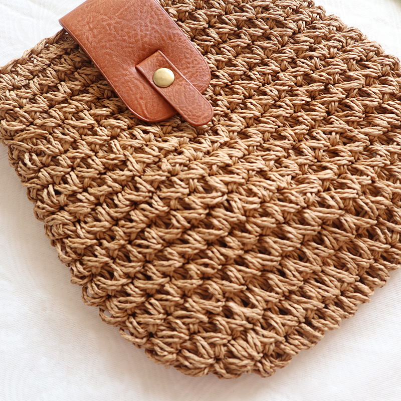 Free Shipping Designer Crossbody Shoulder Bag Handbag New Fashion Versatile Woven Material Simple Casual Crossbody Luxury Travel Decorative Straw Beac