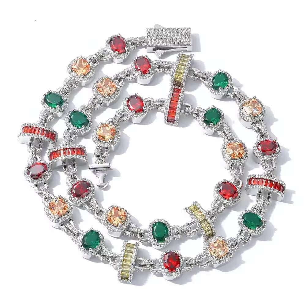 Hip Hop Mens Versatile S925 Silver Moissanite Necklace Trendy Hip Hop Style Jewelry Accessory Cuban Necklace for Men
