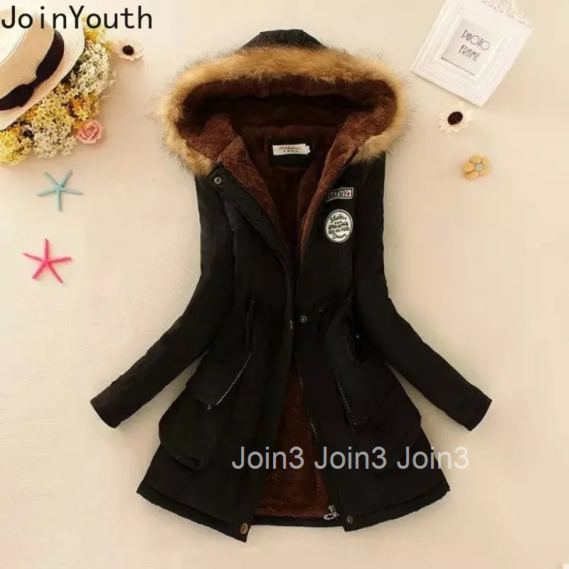Winter Clothing Fashion Korean Parkas Patchwork Lamb Wool Hooded Drawstring Jackets Women 2025 Ropa Mujer Thick Casual Y2k Coats