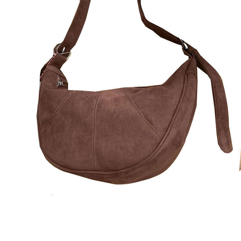 Deerskin Crossbody for Women, Autumn designer bag Winter 2024 New Korean Style Simple Dumpling Bag, Versatile Shoulder Underarm Bag