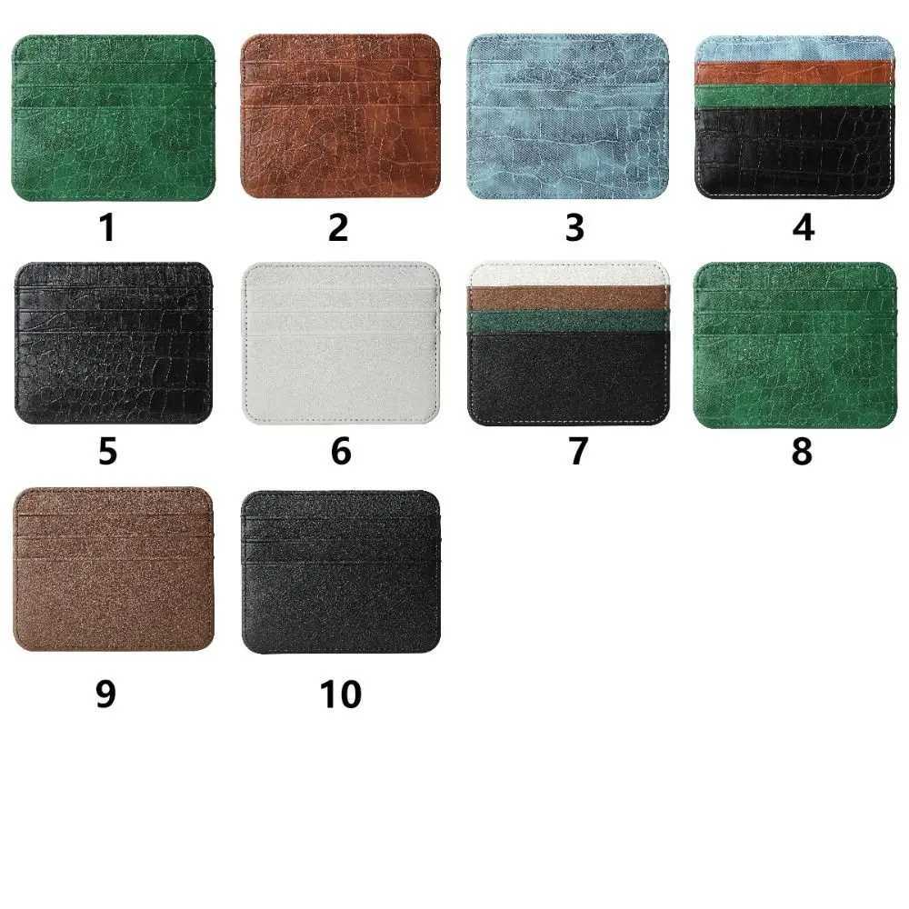 Ultra-thin PU Leather Sleeve Card Storage Double-sided Card Holder Organizer Coin Pouch Wallet Card Protector Z250621