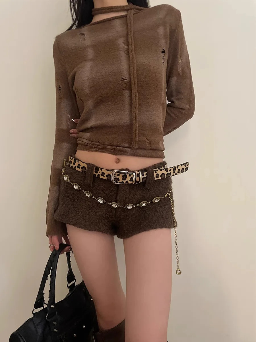 Fashion And Personality Belt Female n Feeling Small Leopard Print Snake Skin Cool N Spice Girl Style All-In-One Belt 250617