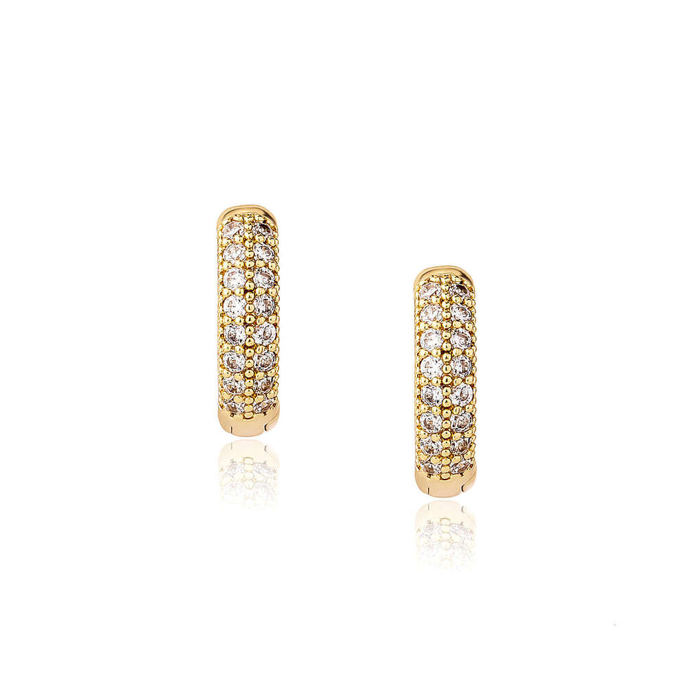 Heavy Craft High-Quality Zircon Full Dia Circle Niche Commuter Advanced Sense Gold Australian Jewelry Earrings Ear Accessories