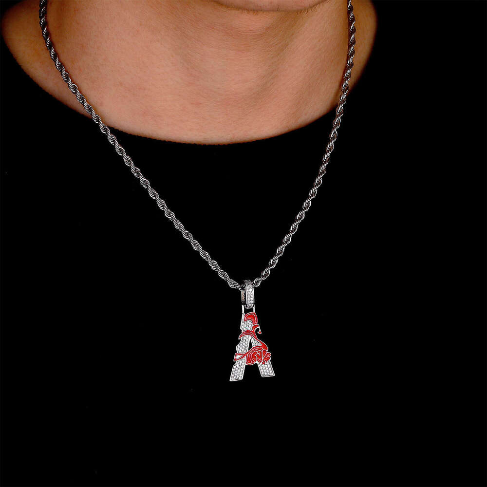 TEMU New Chinese Style Hip-Hop English Letter Pendant DIY Full Dia Gold Australian Design