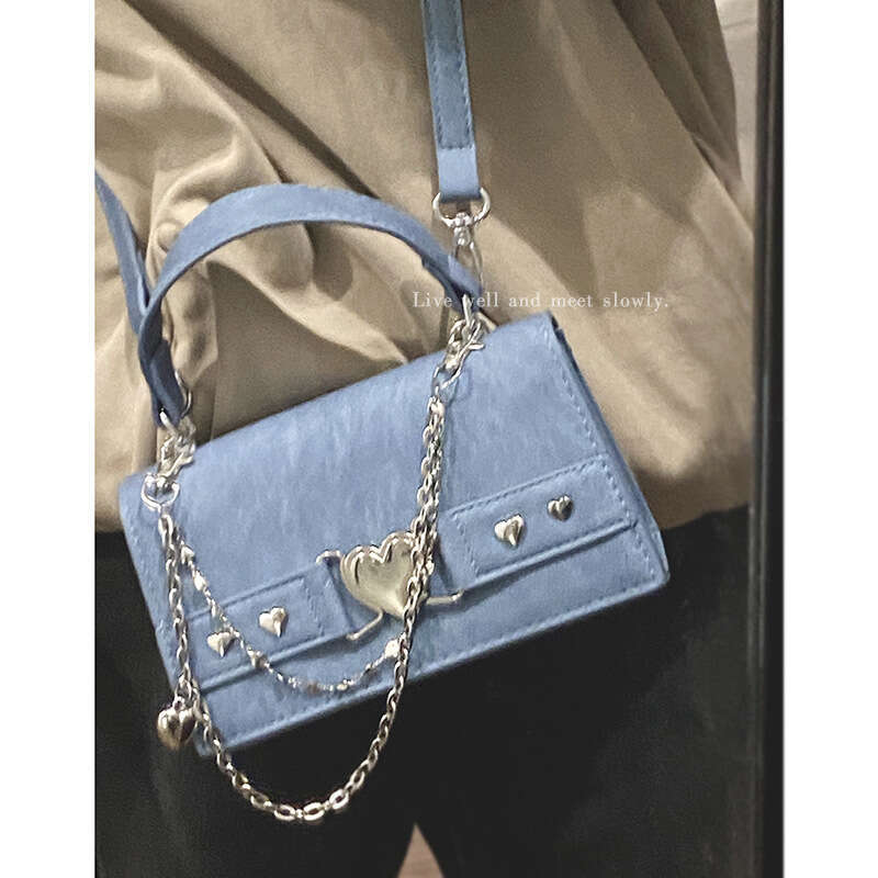 Korean Style Handbag for Women 2023 New Fashion Heart Lock Small Square Simple designer bag Shoulder Crossbody Bag