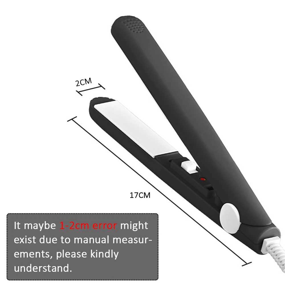 Mini Splint Flat Iron Hair Straightener Curling Wand Curly Ceramic Curler Straight Dual Purpose Hair Styling Tool WITH Hair ClipXJ250621