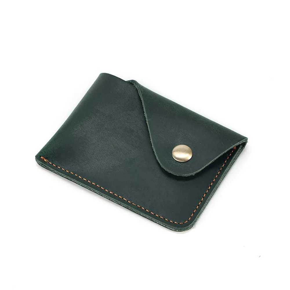 Vintage Cow Leather Holder Bank Slim Cardholder ID Card Holders for Men Mini Card Wallet Z250621