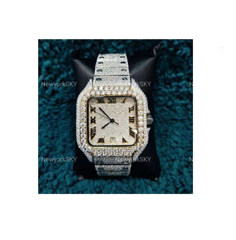 Luxury Men's Watch, Stainless Steel Band, Hip Hop Diamond Watch and Indian Exporter Supplier