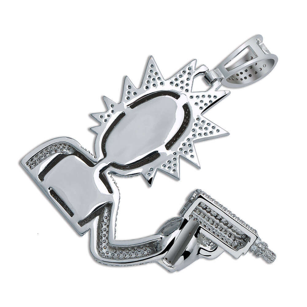 Jin Ao Punk Style Cartoon Rick Anime Character Personality Hip-Hop Pendant Full Zircon Large Necklace Accessory