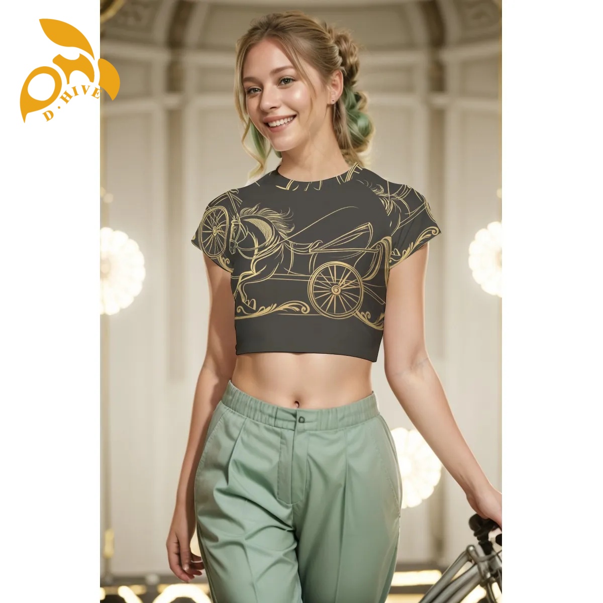 Free Shipping Designer customized definition All-Over Print Women's Raglan Cropped T-shirt attractive high quality sexy Applicability